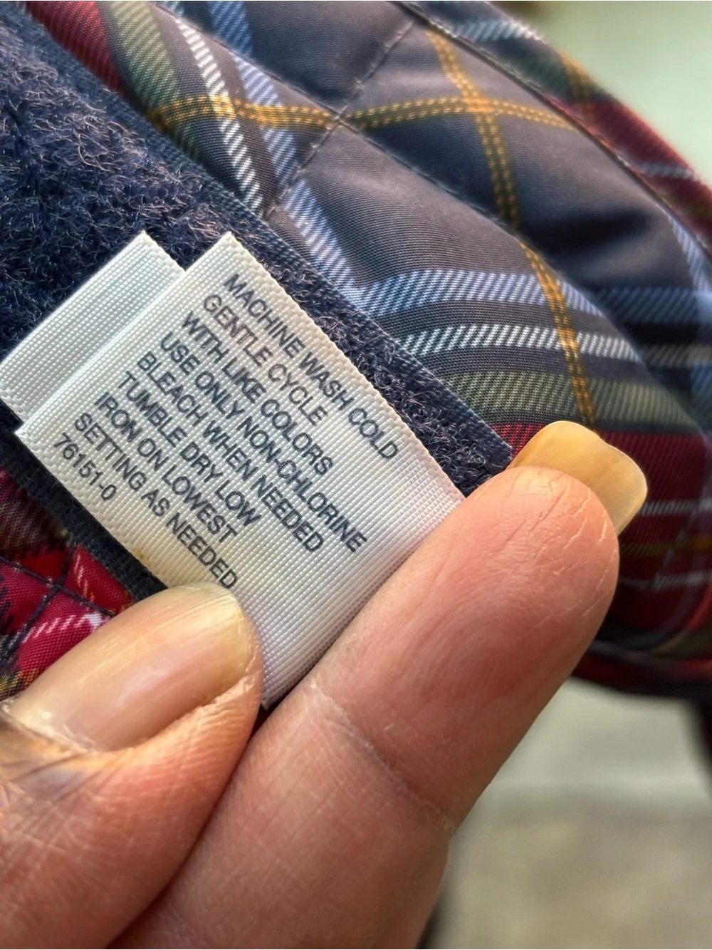 St. John’s Bark Quilted Plaid Dog Coat Jacket - Red & Navy XXL